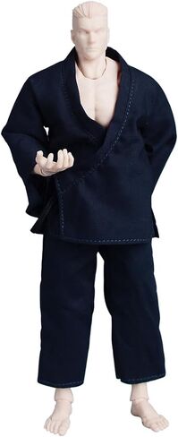 Meetoget 1/12 Scale Male Doll kimono taoist costume Clothes for 6 inch Action Figure PM009US,navyblue in Saudi Arabia