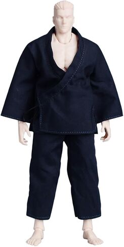 Meetoget 1/12 Scale Male Doll kimono taoist costume Clothes for 6 inch Action Figure PM009US,navyblue in Saudi Arabia