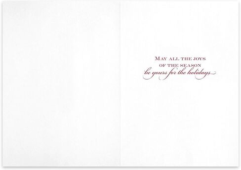 Holiday Classic Collection 16-Count Boxed Christmas Cards with Foil-Lined Envelopes, 7.8" x 5.6", Sparkling Santa (882800) in Saudi Arabia