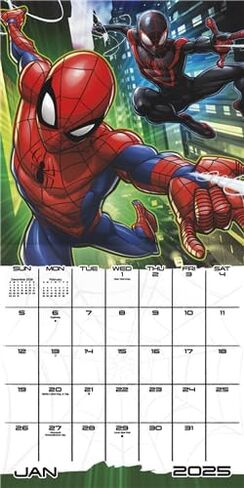 تقويم Marvel Spider-Man 2025 - حزمة تقويم جداري فاخرة 2025 MCU Spiderman مع أكثر من 100 ملصق تذكير بالتقويم (هدايا المنتقمون، لوازم المكتب) in Saudi Arabia