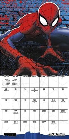 تقويم Marvel Spider-Man 2025 - حزمة تقويم جداري فاخرة 2025 MCU Spiderman مع أكثر من 100 ملصق تذكير بالتقويم (هدايا المنتقمون، لوازم المكتب) in Saudi Arabia