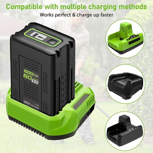 New 40V 5000Mah Battery Replacement for Greenworks 40V 5.0Ah Lithium-Ion Battery,Compatible with All Your Greenworks 40V Tools. in Saudi Arabia