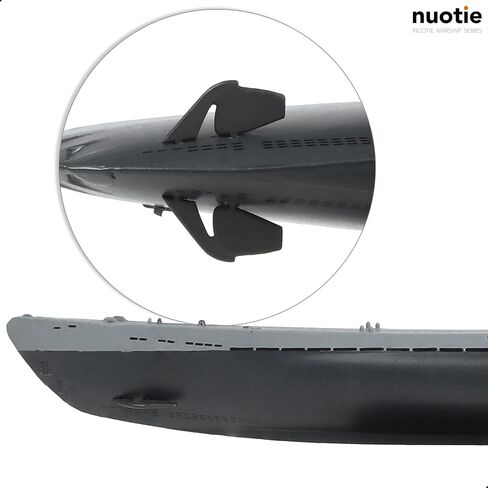1/350 U-181-1942 الحرب العالمية الثانية الألمانية كريغسمارين غواصة حربية نموذج النوع IXD2 U-Boat نموذج Warld War II سبيكة معدنية مصبوبة نموذج عسكري مع حامل عرض مجموعة هدية للبالغين in Kuwait