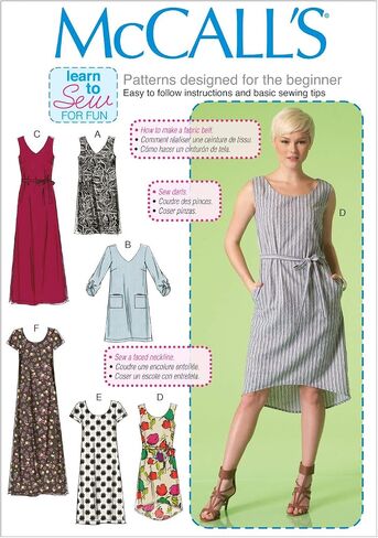 McCall's Patterns M7120 Misses' Dresses & Belt, Size ZZ (LRG-XLG-XXL) in Saudi Arabia
