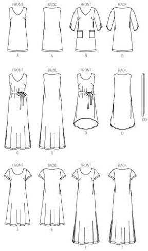 McCall's Patterns M7120 Misses' Dresses & Belt, Size ZZ (LRG-XLG-XXL) in Saudi Arabia