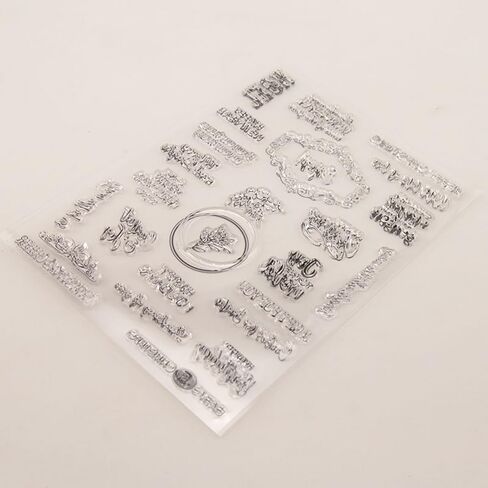 TIAMECH عطلة الكلمات طوابع واضحة لصنع بطاقة عيد الميلاد السنة الجديدة ختم سيليكون شفاف لتقوم بها بنفسك لوازم سكرابوكينغ النقش ورقة بطاقة الألبوم in Kuwait