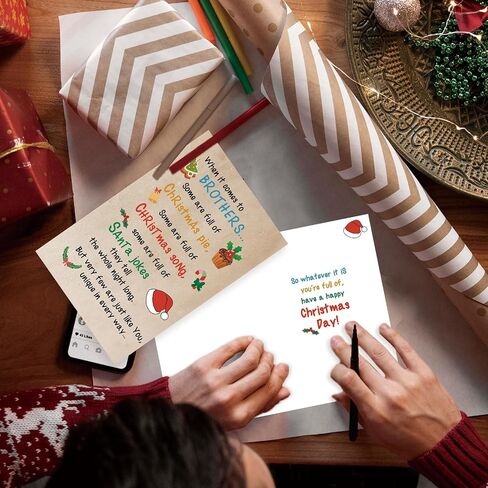 Merry Christmas Card for Brother,Lovely Christmas Gifts for Brother from Sister Cousin,Xmas Card for Brother In Law,Funny Christmas Gift for Him in Kuwait
