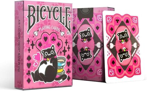 Bicycle Cat Cute Kawaii Anime Pet Playing Cards, Pink, 1 Deck in Kuwait