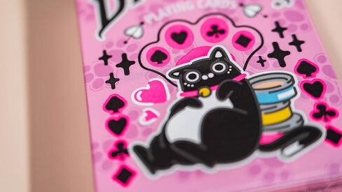 Bicycle Cat Cute Kawaii Anime Pet Playing Cards, Pink, 1 Deck in Kuwait