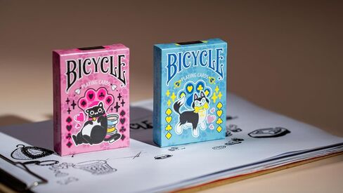 Bicycle Cat Cute Kawaii Anime Pet Playing Cards, Pink, 1 Deck in Kuwait