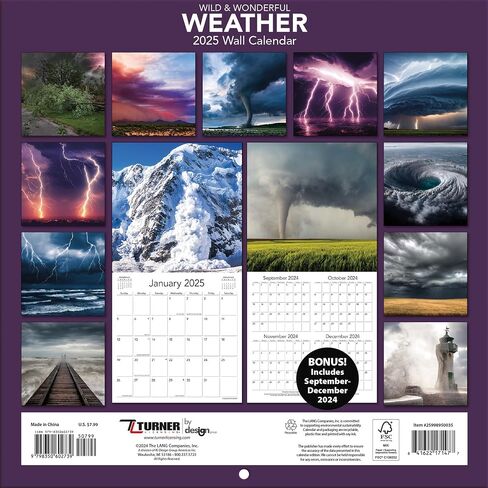 Turner Photographic Wild & Wonderful Weather Photo Mini Wall Calendar (25998950035) in Saudi Arabia