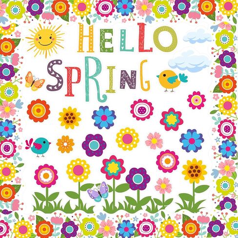 96 جهاز كمبيوتر شخصى ديكور نشرة الربيع زهرة المجلس ورقة القواطع مرحبا الربيع الفصول الدراسية نشرة الزينة مجموعة مع الحدود للفصل الدراسي لوحة السبورة نافذة اللوازم المنزلية in Kuwait