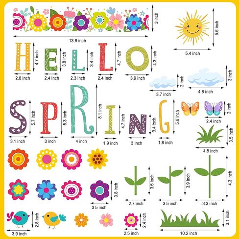 96 جهاز كمبيوتر شخصى ديكور نشرة الربيع زهرة المجلس ورقة القواطع مرحبا الربيع الفصول الدراسية نشرة الزينة مجموعة مع الحدود للفصل الدراسي لوحة السبورة نافذة اللوازم المنزلية in Kuwait
