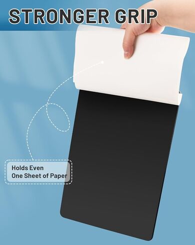 ألواح كتابة بلاستيكية صلبة مقاس 8.5 × 11 للورق بحجم A4/Letter مع مشابك منخفضة المستوى، وحلقة تعليق، وتدوين الملاحظات، والرسم، وتنظيم المستندات، ومستلزمات المدرسة المكتبية باللون الأسود، عبوة من قطعتين in Kuwait