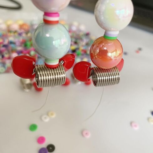 Bead Stoppers, 6-Piece Set with Red Handles, for Jewelry Making Creative Bead Line End to Prevent Beads from Falling (Red-6PCS) in Saudi Arabia