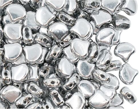 100 pcs Ginko Beads 7.5x7.5x3.4 mm, 2 Holes, Mix Bronze Green, Czech Glass in Saudi Arabia