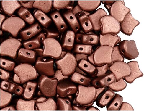 100 pcs Ginko Beads 7.5x7.5x3.4 mm, 2 Holes, Mix Bronze Green, Czech Glass in Saudi Arabia