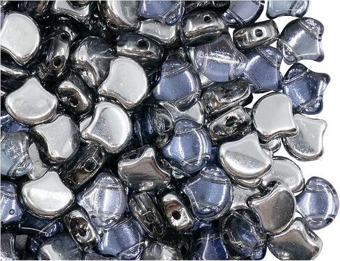 100 pcs Ginko Beads 7.5x7.5x3.4 mm, 2 Holes, Mix Bronze Green, Czech Glass in Saudi Arabia