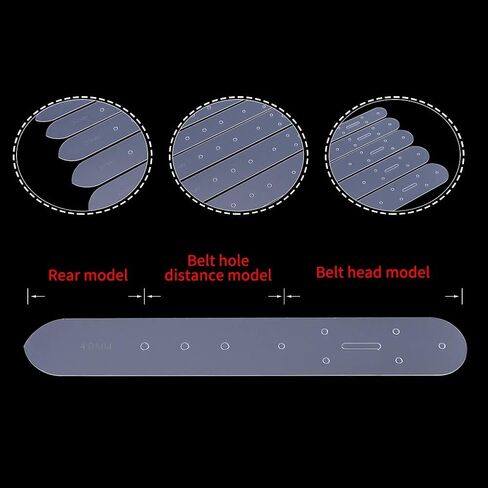 Leather Templates, Leather Patterns Templates PVC, Weaver Leather Tools for Belt Holes Making, Belt Leather Templates, Belt Punching Template DIY Set Kit Contains 5 Size in Saudi Arabia