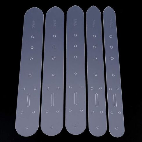 Leather Templates, Leather Patterns Templates PVC, Weaver Leather Tools for Belt Holes Making, Belt Leather Templates, Belt Punching Template DIY Set Kit Contains 5 Size in Saudi Arabia