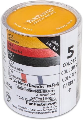 PanPastel 30059 مجموعة ألوان زورن وخلاط 5 ألوان فائقة النعومة مع أدوات ناعمة in Kuwait