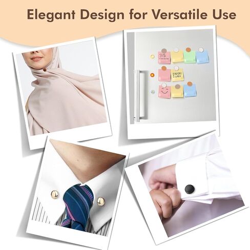 8 Pairs Hijab Pins Powerful Magnetic Hijab Pins, Multi-Color Hijab Magnets, Multi-Use Pinless Magnetic Hijab Pins for Scarves & Clothing, Includes Shiny & Matte Styles(Flat Circle) in Saudi Arabia