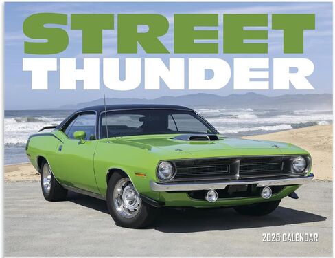 Street Thunder 2025 Hanging Wall Calendar - 19" x 11" (Open) 2025 Monthly Appointment Planner and Organizer. Classic street rod cars to catch your attention all year long. in Saudi Arabia