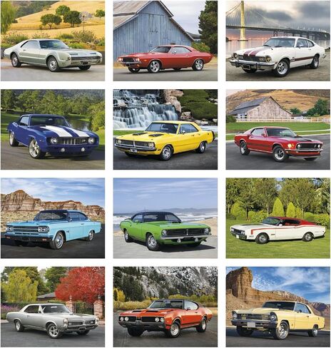 Street Thunder 2025 Hanging Wall Calendar - 19" x 11" (Open) 2025 Monthly Appointment Planner and Organizer. Classic street rod cars to catch your attention all year long. in Saudi Arabia