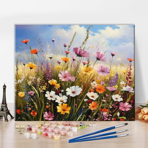 TUMOVO Peacock Paint by Numbers - Paint by Number for Adults, Animal Drawing Acrylic Beginner Paintwork DIY Crafts with Paintbrushes for Home Wall Decor Frameless16x20 Inch in Saudi Arabia