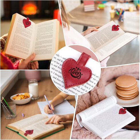 AIERSA Magnetic Bookmarks for Women, Heart Magnetic Leather Bookmark with Initial, A-Z Strong Magnet Book Marks for Book Lovers Reading Women Girls, Book Lovers Gifts Accessories in Kuwait