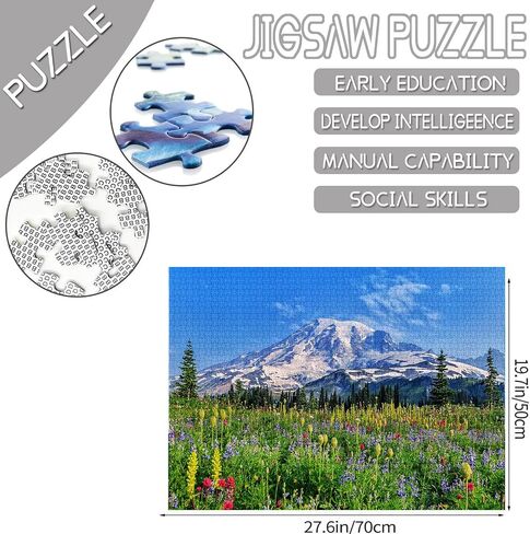 Tucocoo Saguaro Cacti Jigsaw Puzzles for Adults 1000 Pieces, Arizona Desert Landscape Artwork Jigsaw Puzzle 27 x 20 Inches Colorful Puzzles for Home Decoration, Family Puzzle Perfect for Game Nights in Saudi Arabia