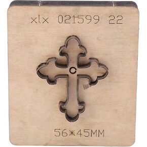 Leather Punching Alloy Steel Leather Cross Cutting Die with Wood Plate for DIY Handcrafts