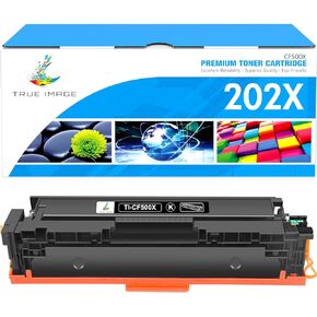 TRUE IMAGE Compatible Toner Cartridge Replacement for HP 202X CF500X 202A CF500A Color Laserjet Pro M281fdw M281cdw M254dw M280nw M254nw M281fdn MFP M281 M254 Ink Printer (Black, 1-Pack)