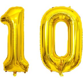 40 Inch Gold 80 Number Balloons, Giant Jumbo Helium Mylar Foil Gold Number Balloons for Birthday, Gold Mylar Digital Balloons for 80th Birthday, Anniversary Party Decorations Supplies