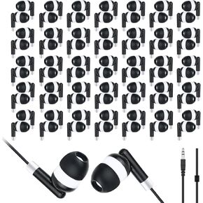 Earbud Bulk Kids Headphone for Classroom School 200 Pack,Wholesale Classroom Students Wired Earphones with 3.5 mm Jack for Computers Chromebook Laptop PC (Mixed Colors)