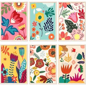 YALKIN Paint by Numbers for Adults and Kids Beginner, Painting by Number Kits On Canvas,Without Frame DIY Color Oil Painting Acrylic Paints,Home Wall Decor（6 Pack 8x12 in）