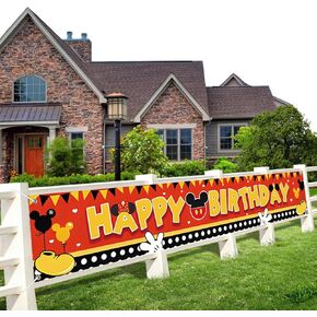 Mickey Party Banner Mickey Theme Party Decoration Banner Mickey Birthday Party Supplies