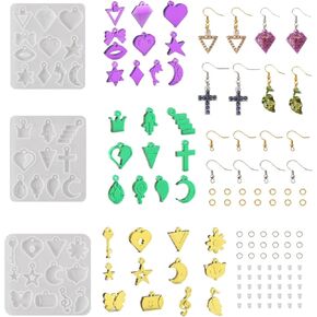 Cheriswelry 5Pcs/Set Paw Print Silicone Mold Cat Resin Casting Mold Animal Pendant Mold Crafts 9-67mm for DIY Earring Necklace Bracelet Jewelry Making Decoration