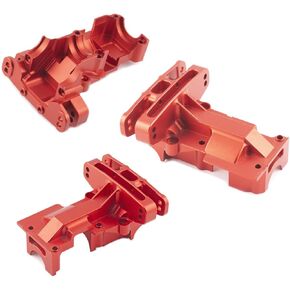 Rear Upper Gearbox Cover Bulkhead Upgrades Part for TRAXXAS 1/6 4WD XRT 8S, 1/5 X-MAXX 6S, 1/5 X-MAXX 8S Monster Truck RC Car, Aluminum Rear Upper Gearbox Cover, Bulkhead, (Red) DX- HBXSG- R