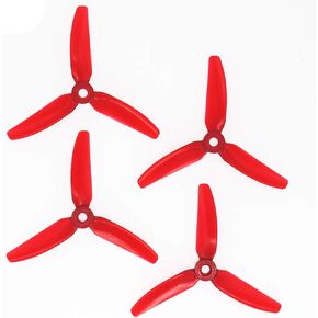 8pcs HQProp 4X4.3X3 V1S 4043 4 Inch 3-Blade Propellers Set (4X CW / 4X CCW) Poly Carbonate (Orange)