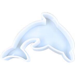 Dolphin Car Freshie Silicone Mold 3.5 x 5.5 x 0.8" Ocean Beach Fish Oven Safe 450 F Use With Scented Freshie Beads Mermaid Seashell