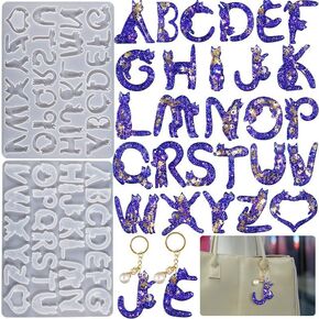 Alphabet Resin Molds, Silicone Letter Number Resin Casting Molds Backyard for Keychain Epoxy Resin DIY Craft (Cat Shape)