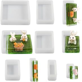 10 Sizes Square Silicone Molds Rectangle Silicone Molds for Resin, Silicone Molds for Resin, Soap, Candles, Specimen, Dried Flower