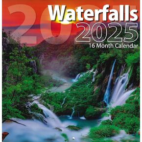 Bachmann Press 2025 Waterfalls Full Size Wall Calendar for Planning, Scheduling, and Organizing