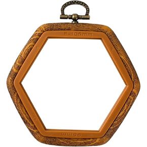 Embroidery Cross Hoop Embroidered Stretch Tool Hexagon Decoration Cross Stitch Hoop Embroidery Frame for Art Craft Needlework, 18.5x21cm