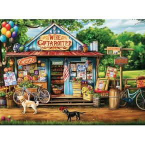 Puzzles 300 Pieces for Adults | HT Vegetable Store Puzzles | Recycled Cardboar Jigsaw Puzzles 300 Pieces | Challenging Family Activity Great Gift Idea for Family Friends | 20.5 X 15 inches