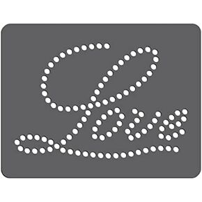 Rhinestone Genie Expression-Love 5" Magnetic Rhinestone Template, Black