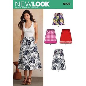 New Look Ladies Sewing Pattern 6106 A Line Skirts with Pockets