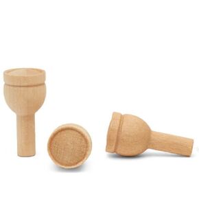 Pinehurst Crafts Wooden Headlight with Stem, Perfect for Toy Cars, Trucks, Trains & Crafting, 1 Inch (1/2-Inch Wide), Pack of 20