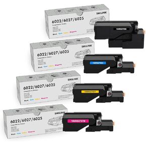 6022 6027 Toner Cartridge Compatible Replacement for Xerox Phaser 6022 6020 6027 Toner Cartridge for WorkCentre 6027 6025 Printer (106R02756 Cyan, 106R02757 Magenta, 106R02758 Yellow, 106R02759 Black)